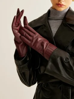 COMMENSE Accessories^Sheepskin Warm Gloves Burgundy