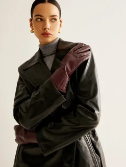 COMMENSE Accessories^Sheepskin Warm Gloves Burgundy