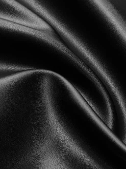COMMENSE Black Dresses|Casual Dresses^Side Split PU Leather Cami Dress Black