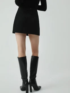 COMMENSE Skirts|Bottoms^Side Zipper Detail Mini Skirt Black