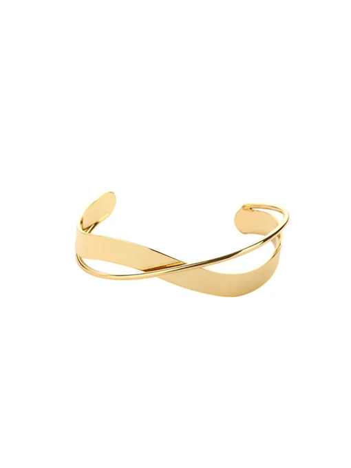 COMMENSE Rings & Bracelets|Accessories^Simple Flat Mouthed Bracelet Gold