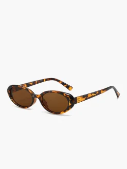 COMMENSE Sunglasses|Accessories^Small Oval Leopard Frame Sunglasses Brown