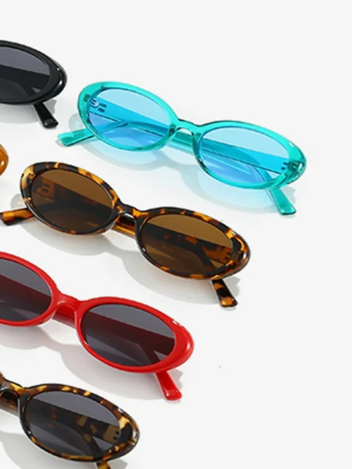 COMMENSE Sunglasses|Accessories^Small Oval Leopard Frame Sunglasses Brown