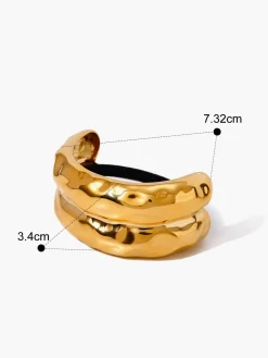 COMMENSE Hair Claws & Hats|Accessories^Smooth U-Shaped Black Rubber Band Golden