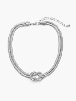COMMENSE Necklaces|Accessories^Snake Shape Knotted Necklace Silver