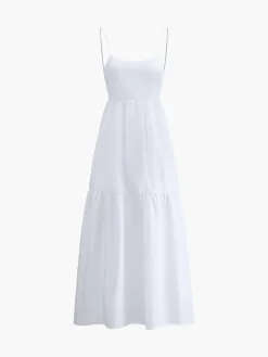 COMMENSE White Dresses|Black Dresses^Solid Backless Long Dress Black