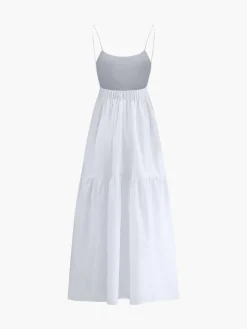 COMMENSE White Dresses|Black Dresses^Solid Backless Long Dress Black