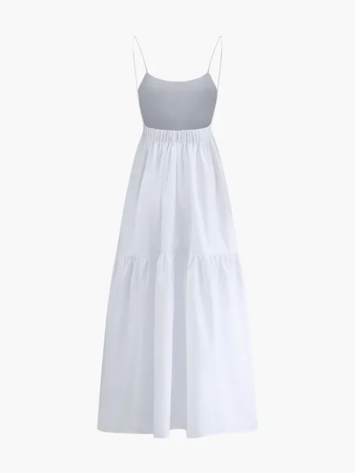 COMMENSE White Dresses|Black Dresses^Solid Backless Long Dress Black