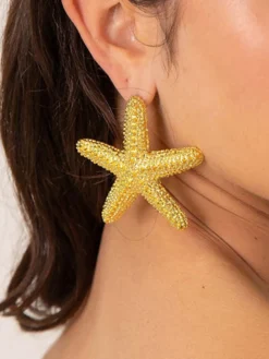 COMMENSE Earrings|Accessories^Starfish Design Beach Holiday Earrings Gold