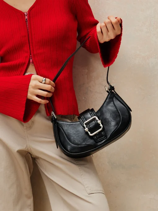 COMMENSE Bags|Accessories^Stylish Retro Armpit Bag Black