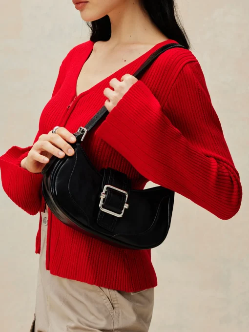 COMMENSE Bags|Accessories^Stylish Retro Armpit Bag Black