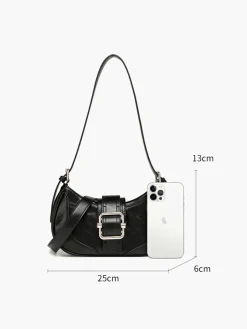 COMMENSE Bags|Accessories^Stylish Retro Armpit Bag Black