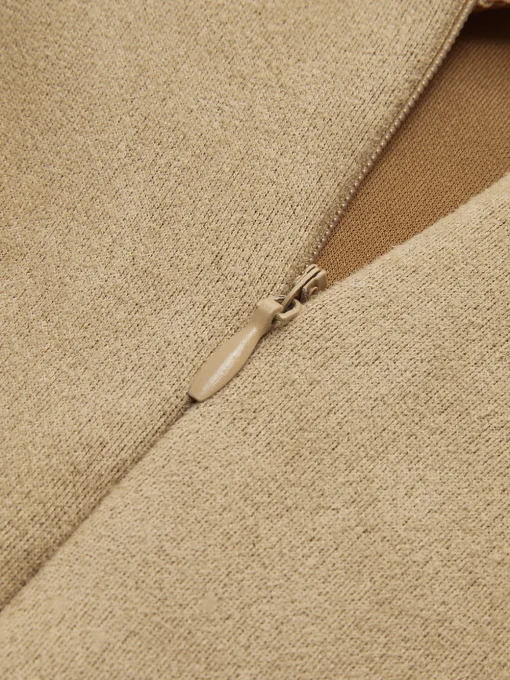 COMMENSE Bottoms^Suede Irregular Tassel Mini Skirt Brown