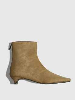 COMMENSE Shoes|Accessories^Suede Kitten Ankle Boots LightBrown