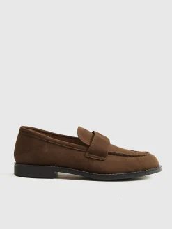COMMENSE Shoes|Accessories^Suede Penny Loafers Brown