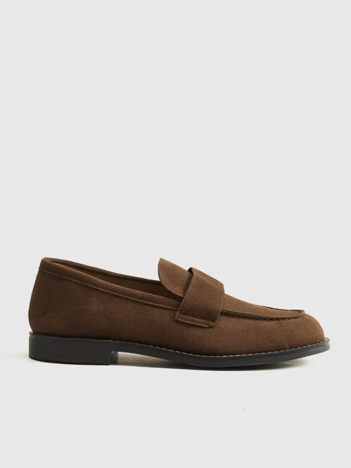 COMMENSE Shoes|Accessories^Suede Penny Loafers Brown