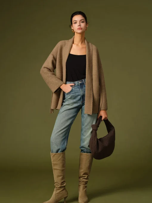 COMMENSE Shoes|Accessories^Suede Ruched Knee-High Boots Khaki