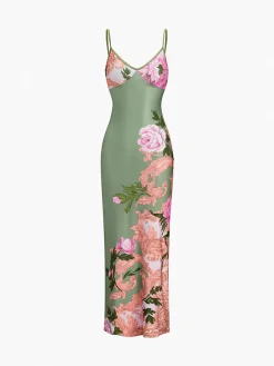 COMMENSE Floral Dresses|Summer Dresses^Summer Floral Long Dress Green