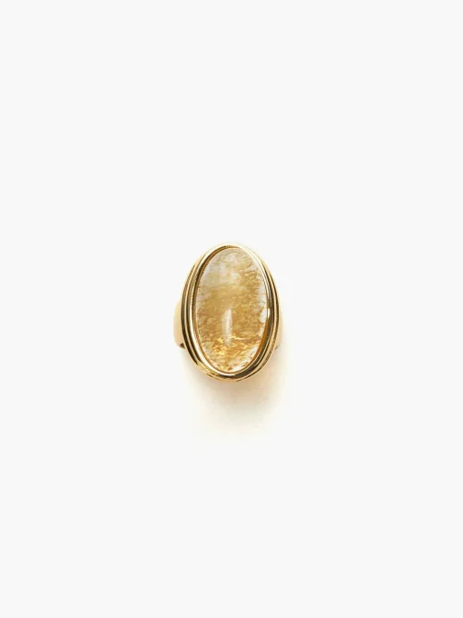 COMMENSE Rings & Bracelets|Accessories^Sunshine Yellow Crystal Ring Gold