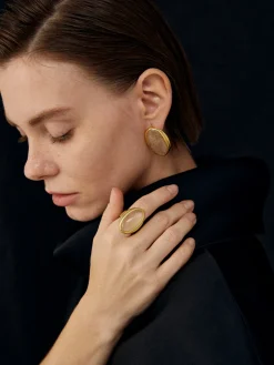 COMMENSE Rings & Bracelets|Accessories^Sunshine Yellow Crystal Ring Gold