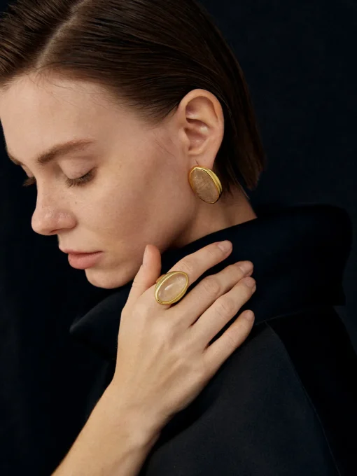 COMMENSE Rings & Bracelets|Accessories^Sunshine Yellow Crystal Ring Gold