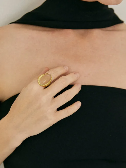 COMMENSE Rings & Bracelets|Accessories^Sunshine Yellow Crystal Ring Gold
