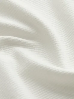 COMMENSE Tops^Sweetheart Ribbed Long Sleeve T-Shirt White