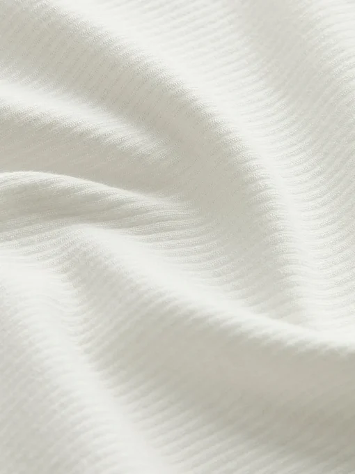 COMMENSE Tops^Sweetheart Ribbed Long Sleeve T-Shirt White