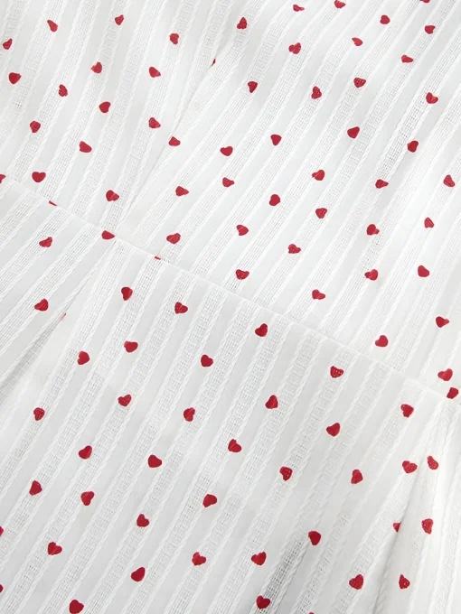 COMMENSE White Dresses|Work Dresses^Sweetheart Textured Knotted Midi Dress White