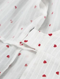 COMMENSE White Dresses|Work Dresses^Sweetheart Textured Knotted Midi Dress White