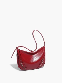 COMMENSE Bags|Accessories^Textu Zipper Shoulder Bag Red