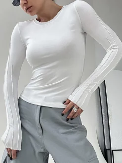COMMENSE Sweater Tops|T-shirts^That One Long Sleeve Shirt White