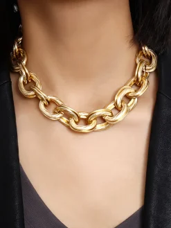 COMMENSE Necklaces|Accessories^Thick en Link Necklace Gold