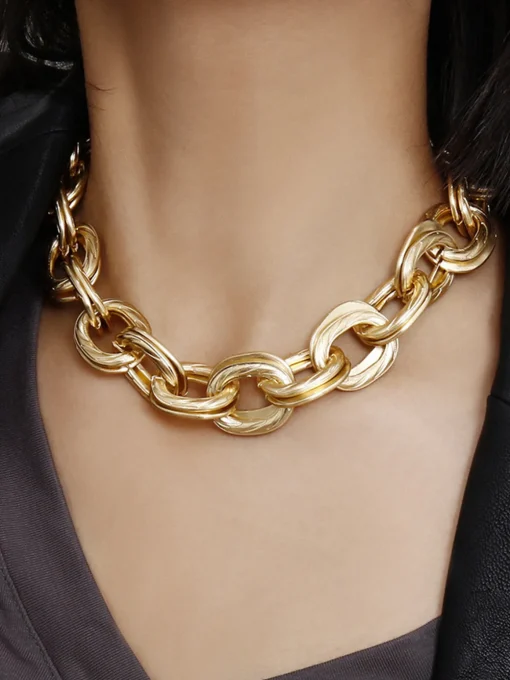 COMMENSE Necklaces|Accessories^Thick en Link Necklace Gold