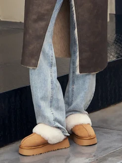 COMMENSE Shoes|Accessories^Thick Sole Fleecing Slippers Boots Brown