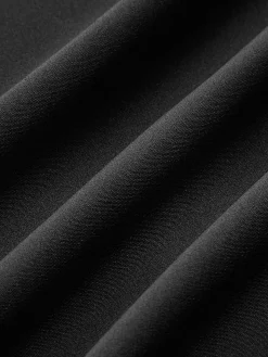 COMMENSE Blouses & Shirts|Tops^Tie Front Slim Shirt Black