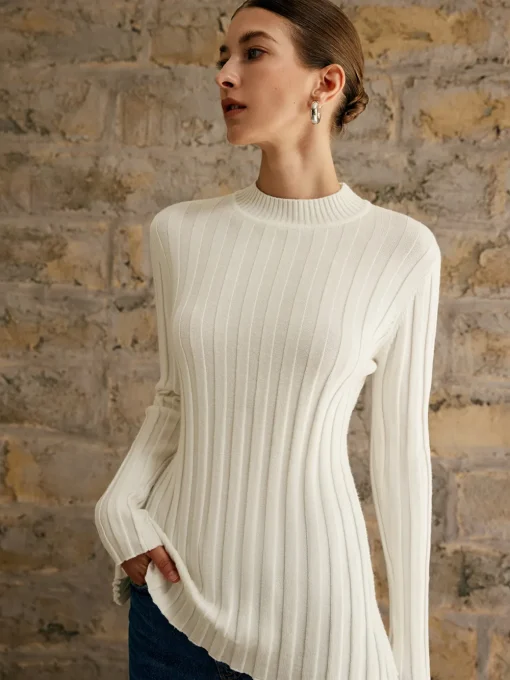 COMMENSE Sweater Tops|Sweaters & Cardigans^Tie Open Back Knit Top Off-White