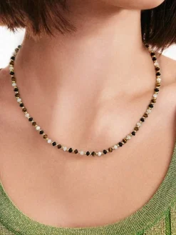 COMMENSE Necklaces|Accessories^Tiger Eye Stone Beaded Necklace Multicolor
