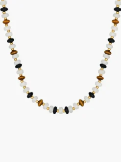 COMMENSE Necklaces|Accessories^Tiger Eye Stone Beaded Necklace Multicolor