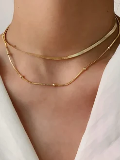 COMMENSE Necklaces|Accessories^Tranquility Double Layers Necklace Gold