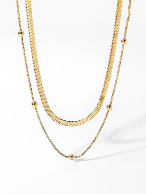 COMMENSE Necklaces|Accessories^Tranquility Double Layers Necklace Gold