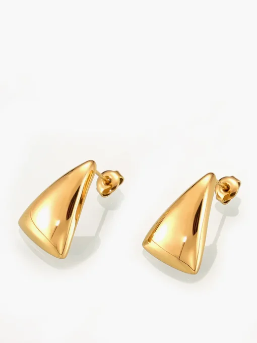 COMMENSE Earrings|Accessories^Triangle Stud Drop Earrings Gold