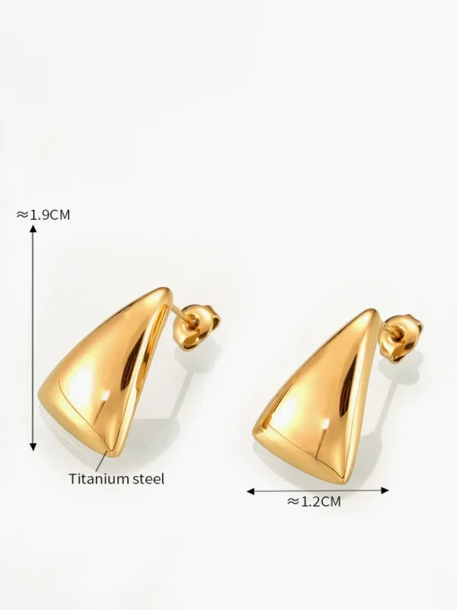COMMENSE Earrings|Accessories^Triangle Stud Drop Earrings Gold