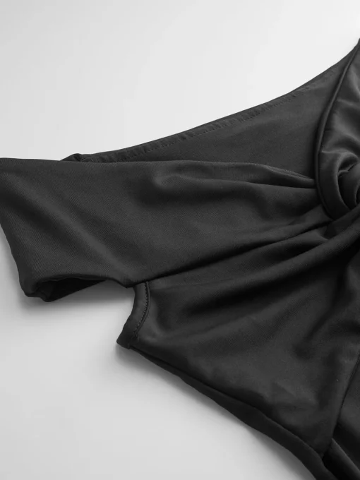 COMMENSE T-shirts|Tops^Twist Front Off Shoulder Top Black