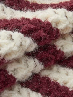 COMMENSE Cardigans|Sweaters & Cardigans^Two-Tone Striped Pockets Long Cardigan Burgundy