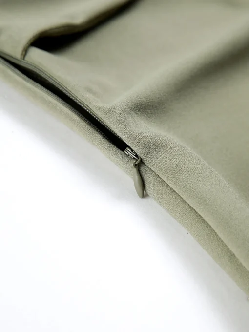 COMMENSE Tank Tops & Camis|Tops^U-Ring Cutout Zippered Tube Top LightGreen