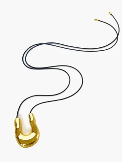 COMMENSE Necklaces|Accessories^U-Shape Horseshoe Rope Necklace Gold