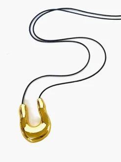 COMMENSE Necklaces|Accessories^U-Shape Horseshoe Rope Necklace Gold