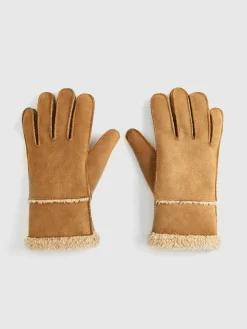 COMMENSE Accessories^Utility Lambswool Suede Gloves LightBrown