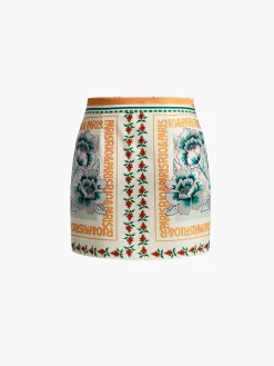 COMMENSE Skirts|Bottoms^Vacation Print Asymmetrical Mini Skirt Multicolor